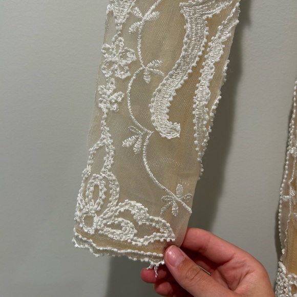 Dave & Johnny Beaded white homecoming prom dress, size 3/4 - Picture 8 of 10